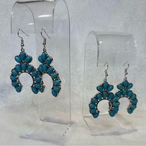 Beth Dutton Inspired Blue and Silver Earrings
